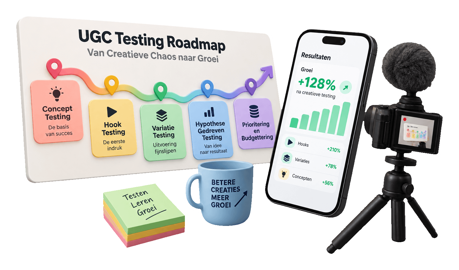 Van Creatieve Chaos naar Groei: Jouw Roadmap voor UGC Testing